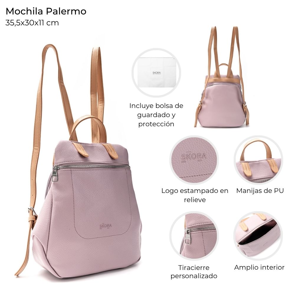 [149611] MOCHILA PALERMO SKORA 35,5x30x11 CM LAVANDA
