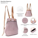 MOCHILA PALERMO SKORA 35,5x30x11 CM LAVANDA