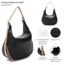 CARTERA PALERMO SKORA NEGRA 34x27x11 CM