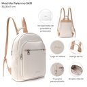 MOCHILA PALERMO SKORA BLANCA 35x30x11 CM
