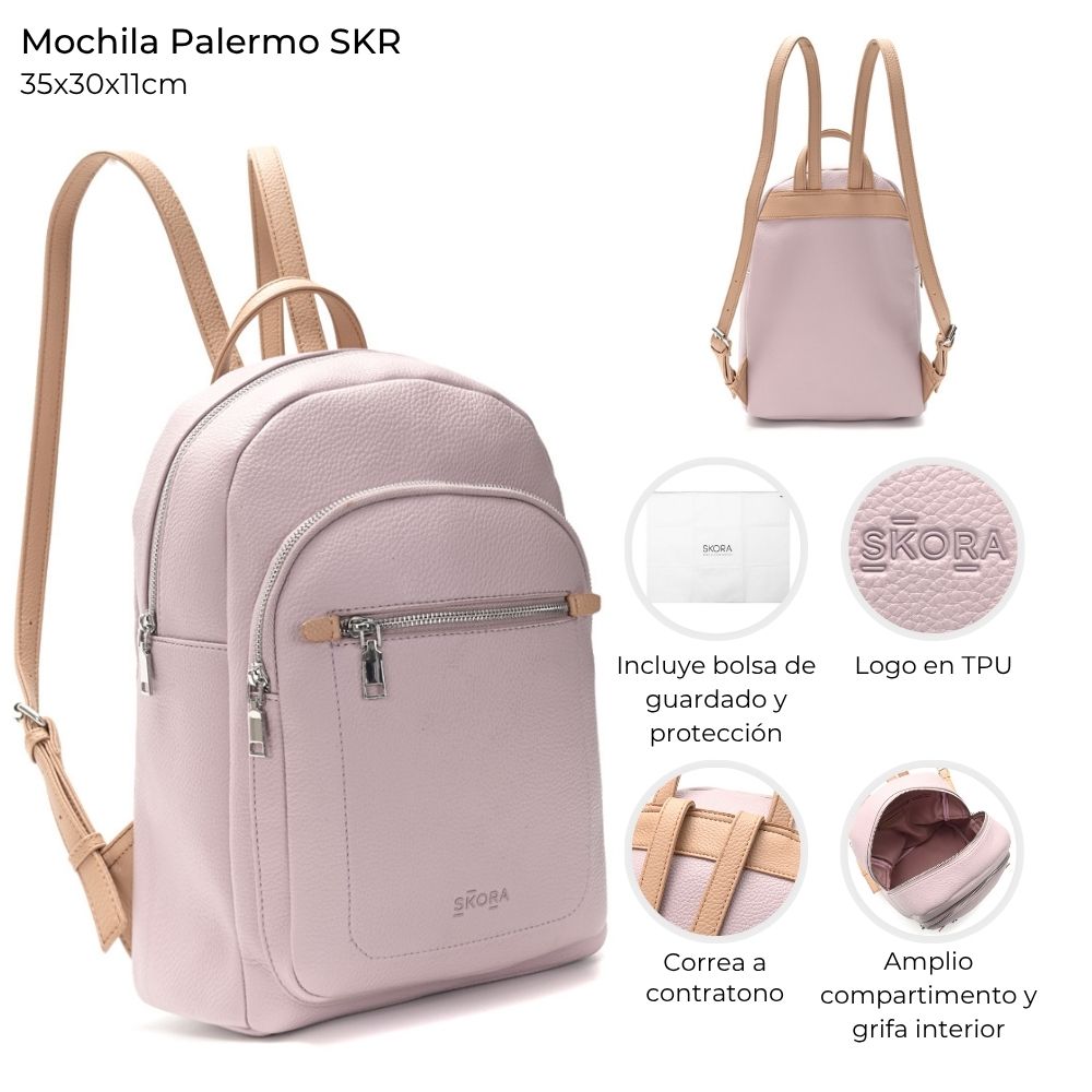 [147934] MOCHILA PALERMO SKORA LAVANDA 35x30x11 CM