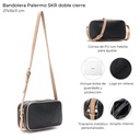 BANDOLERA PALERMO SKORA NEGRA 27x15x11 CM