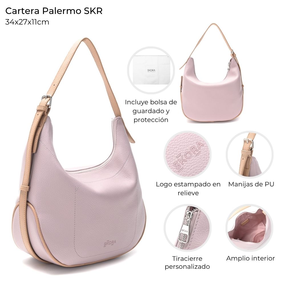 [147925] CARTERA PALERMO SKORA LAVANDA 34x27x11 CM