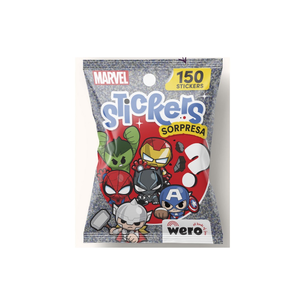 [6WE4187] BLOCK STICKERS SORPRESA MARVEL WERO