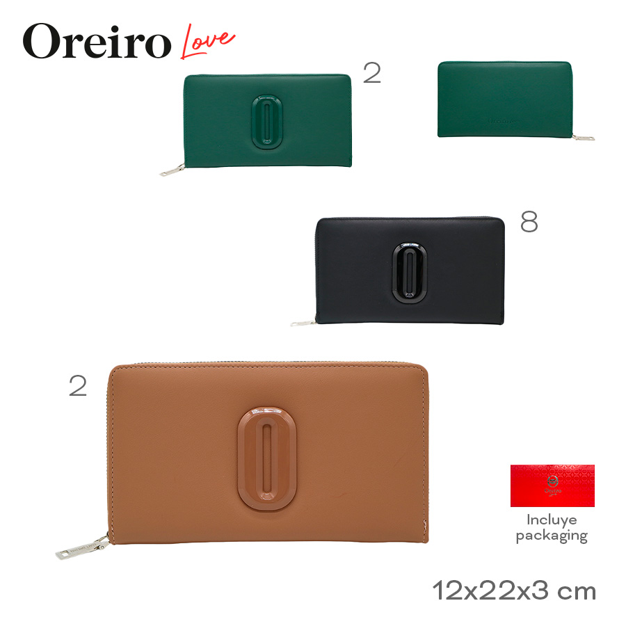 [528637-NEG] MAXI BILLETERA OREIRO LOVE (Negro)