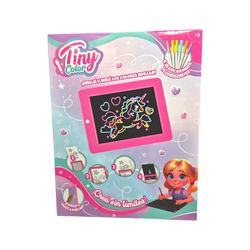 [8155587] TABLET DE DIBUJO LED 3D TINY 24,5x19,3x2,8 CM