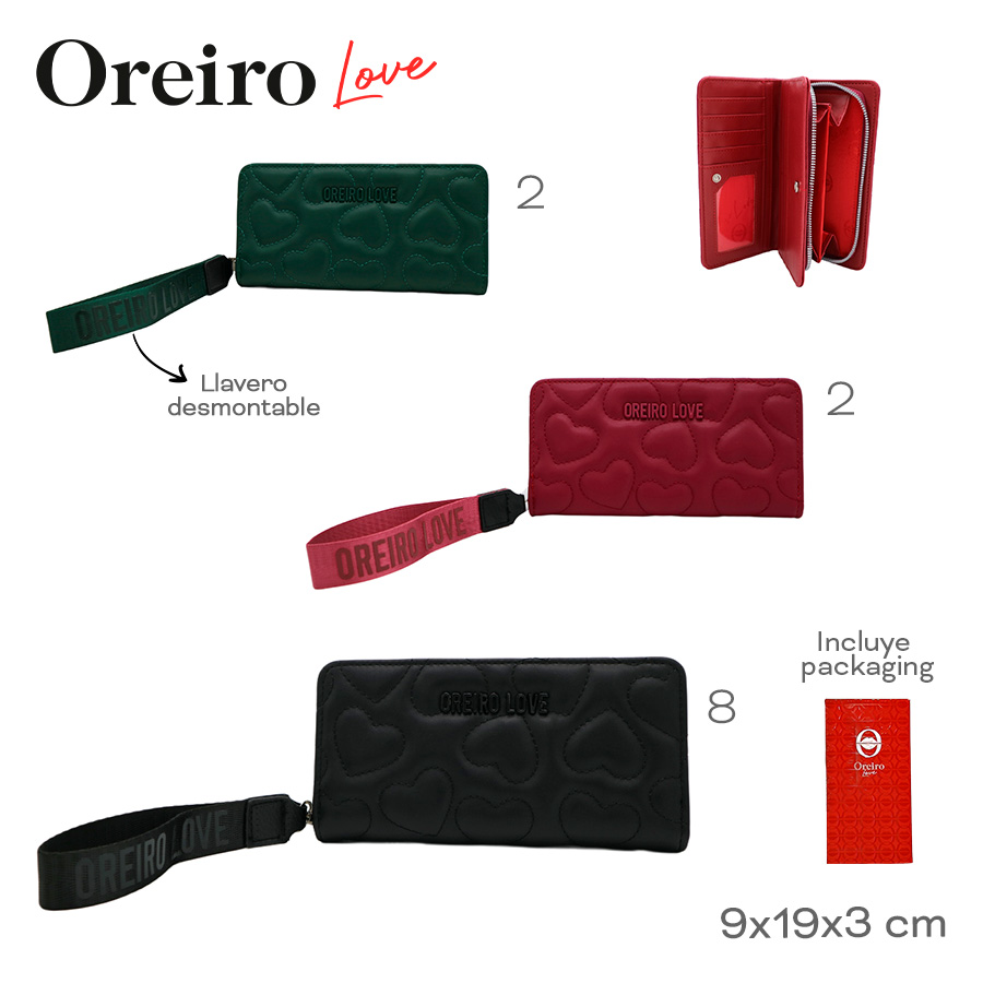 [528307-NEG] BILLETERA OREIRO LOVE (Negro)