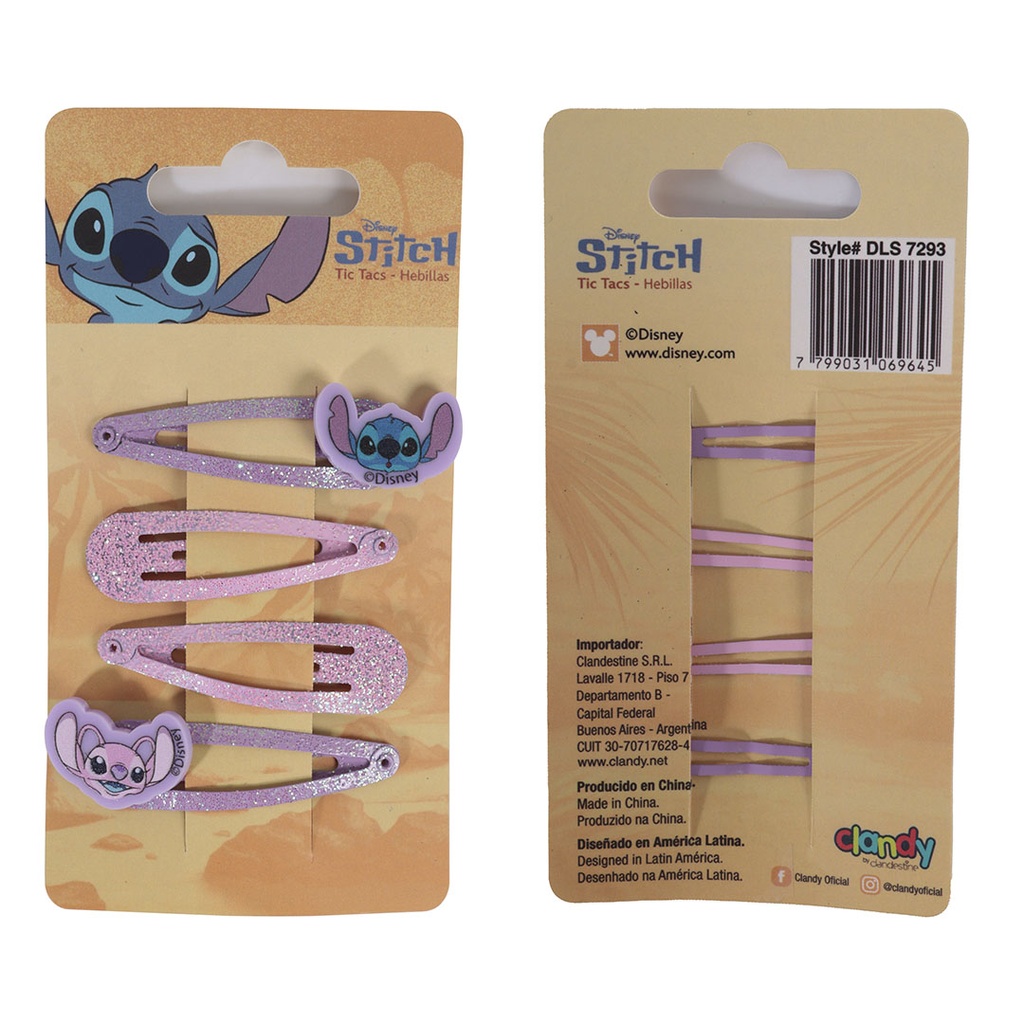 [8DLS7293] SET DE HEBILLAS DE PELO STITCH