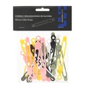 SET DE 20 CORREAS DE SILICONA ORGANIZADORAS DE CABLE WANDERLUST