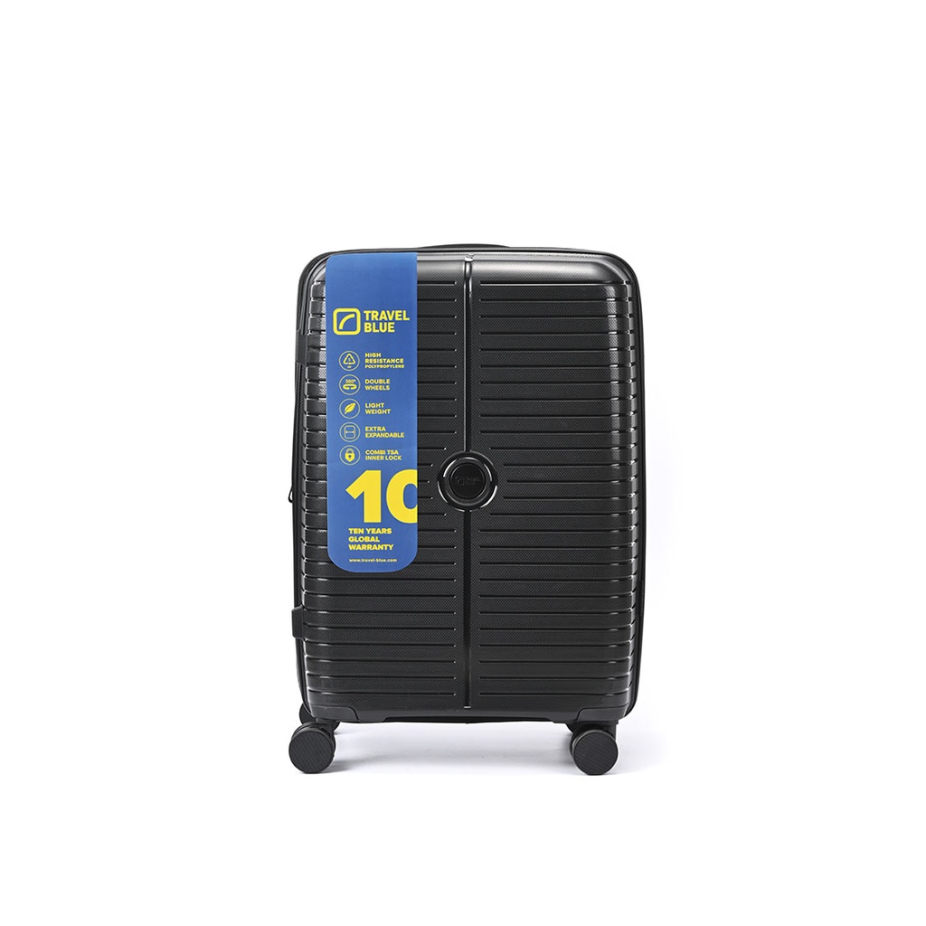 [43356] VALIJA MEDIANA 24" SAHARA BLACK TRAVEL BLUE