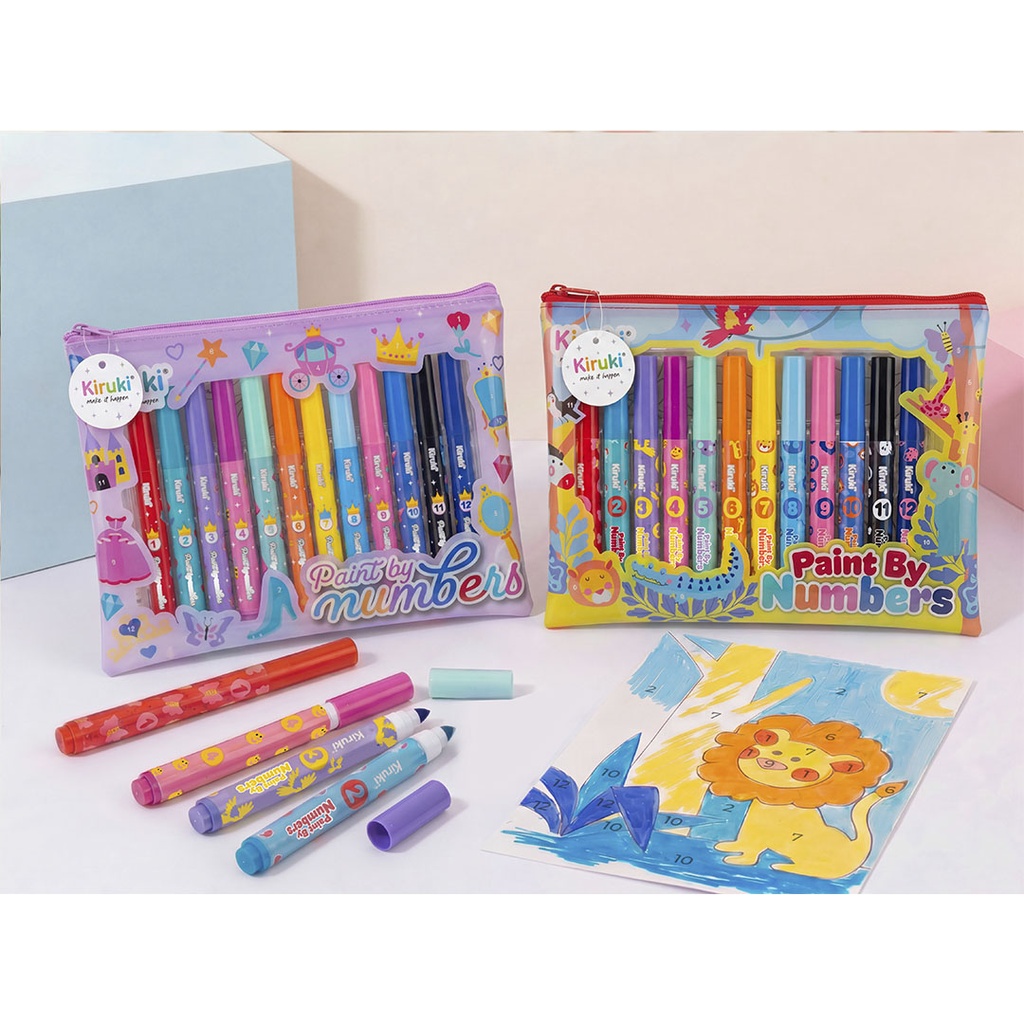 [6300005] SET ACTIVIDAD PINTA CON NUMEROS KIRUKI
