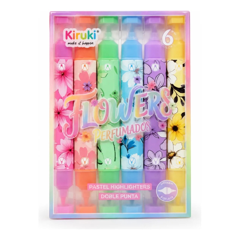 [6180012] RESALTADORES DECORADOS Y PERFUMADOS PASTEL KIRUKI