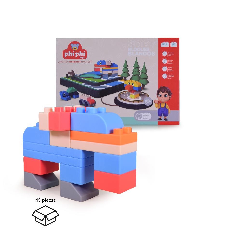 [81BB010] SOFT BLOCKS 48 PIEZAS PHI PHI TOYS