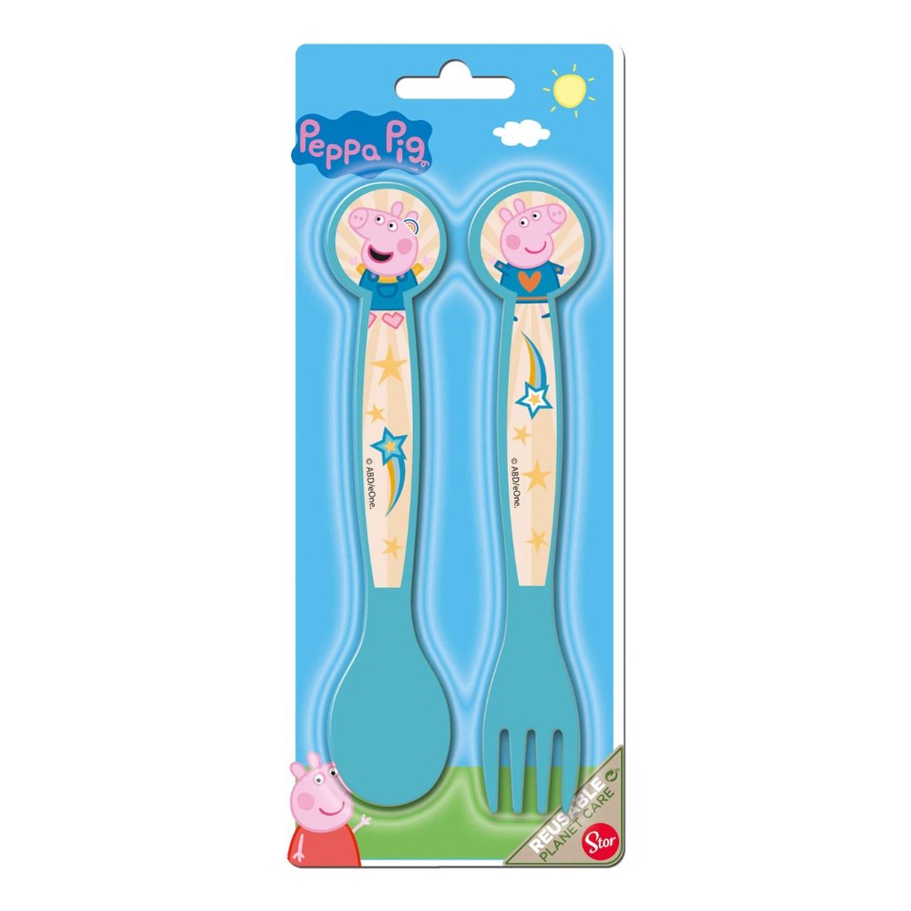 [91366] Cubiertos -PP- (Pack x2) Peppa Pig