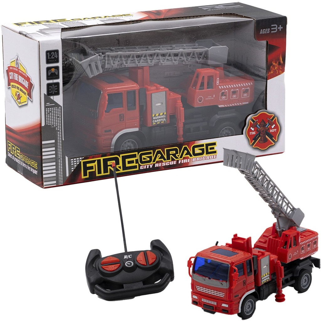 CAMION DE BOMBEROS A RADIO CONTROL 28x15x10 CM