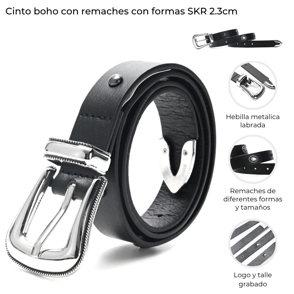 [848377] CINTO BOHO CON REMACHES CON FORMAS SKORA 2,3CM