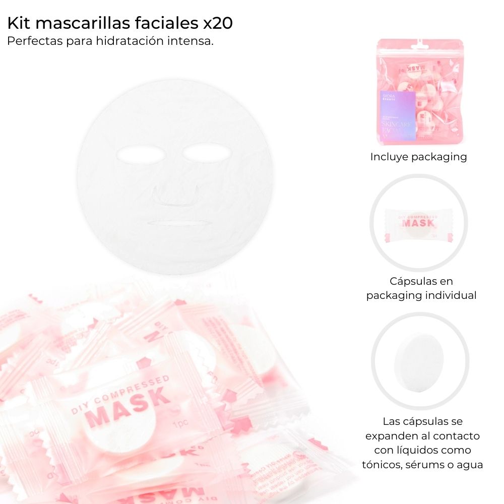 [844056] KIT MASCARILLAS FACIALES X20 SKORA