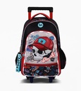 MOCHILA CARRO 18" CON LUZ LED SKULL FOOTY
