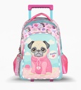 MOCHILA CARRO 18" PUPPY CON LUZ LED FOOTY