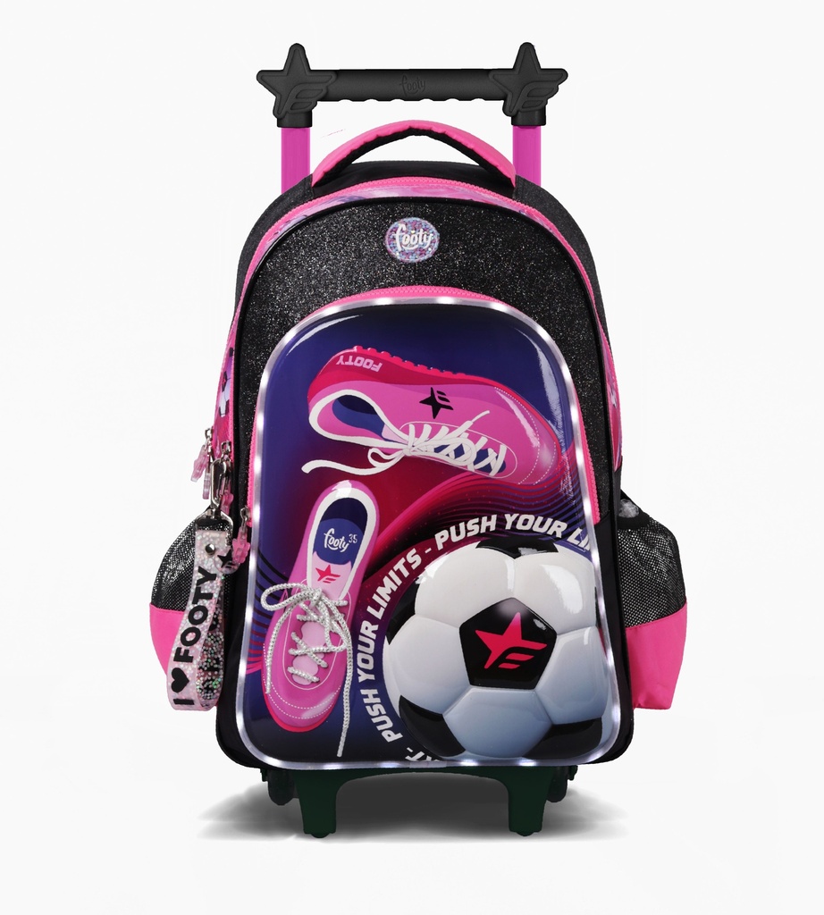 MOCHILA CARRO 18" CON LUZ LED GIRLS SOCCER FOOTY