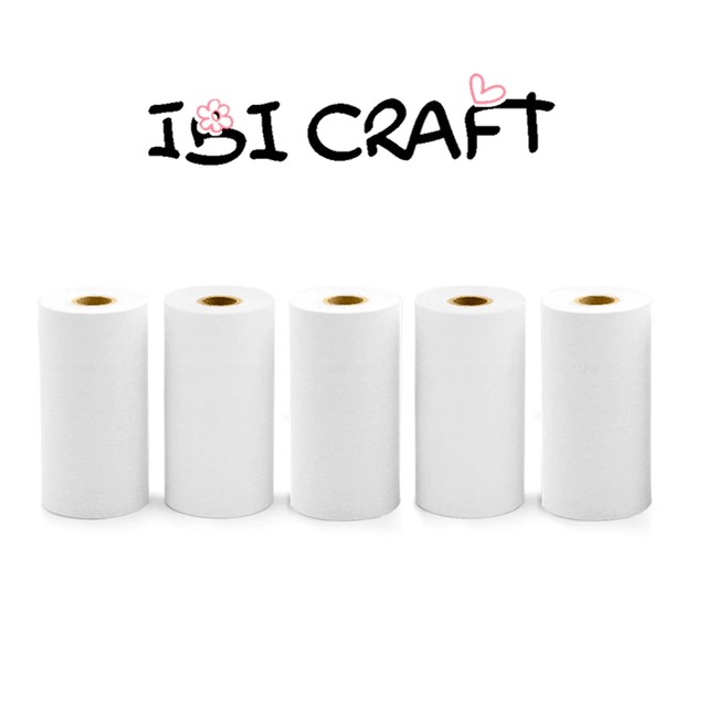 PAPEL P/IMPRESORA IBICRAFT AUTOADH. x5  BLANCO 3mts