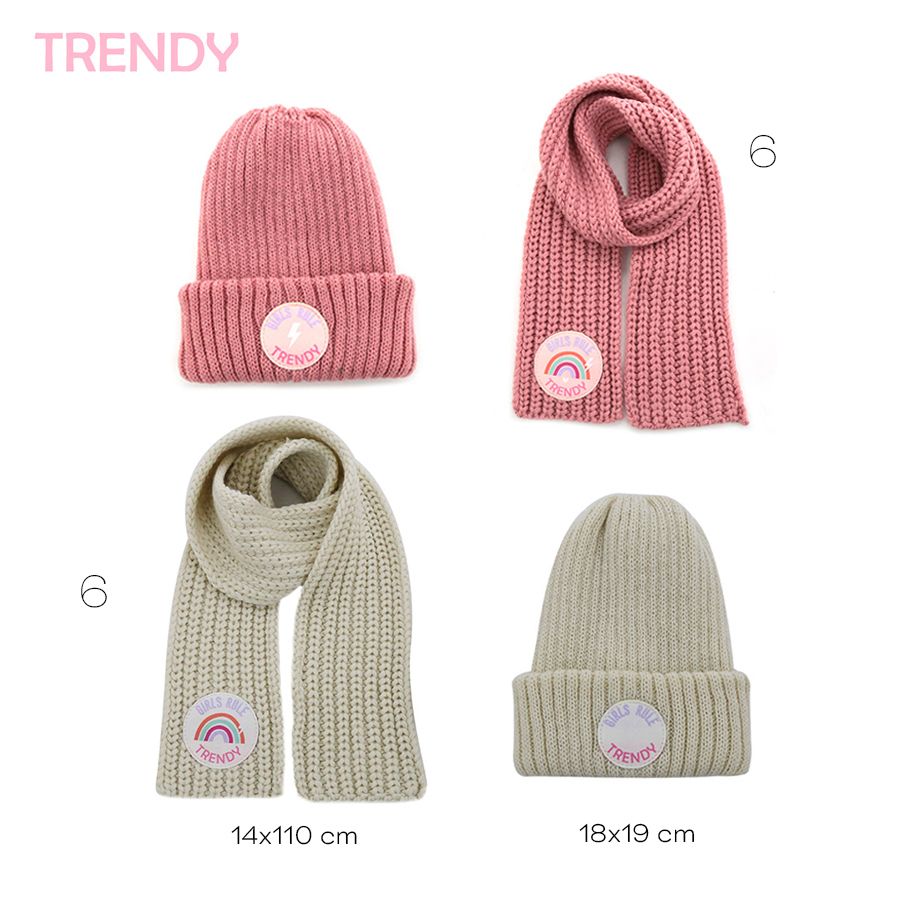 [813925B] Set Gorro y Bufanda Trendy