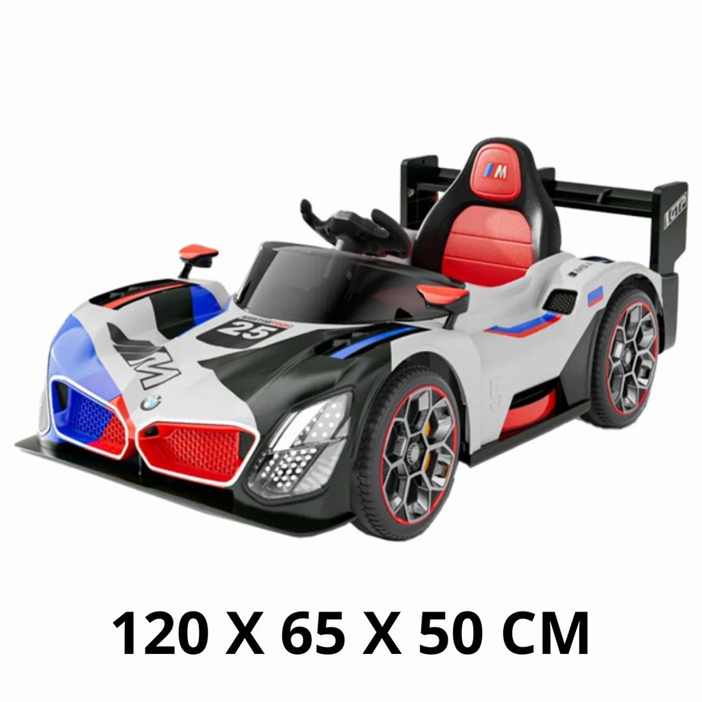 [8156257] AUTO DEPORTIVO GT CARRERA A BATERIA CON LUZ, SONIDO Y CONTROL REMOTO 12V4,5A 120X65X50CM