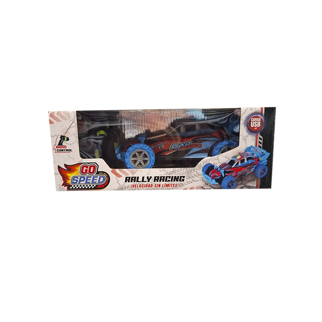 AUTO RALLY A RADIO CONTROL CARGA USB 26x16,5x10 CM