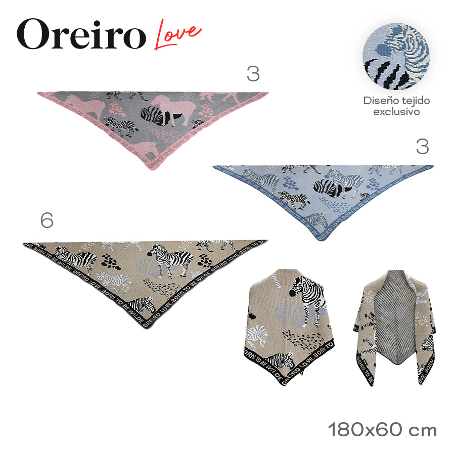 [831164] BUFANDA TRIANGULAR OREIRO LOVE