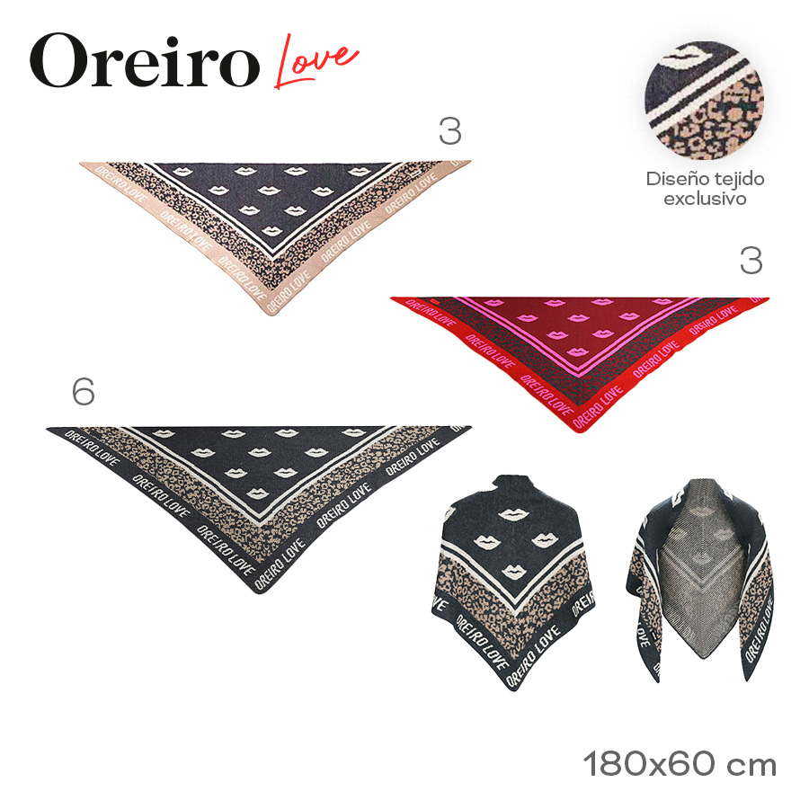 BUFANDA TRIANGULAR OREIRO LOVE