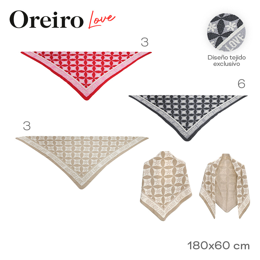 [831168] BUFANDA TRIANGULAR OREIRO LOVE