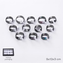 CAJA DE ANILLOS X12 TRENDY (PRECIO X CAJA)