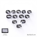 CAJA DE ANILLOS X12 TRENDY (PRECIO X CAJA)
