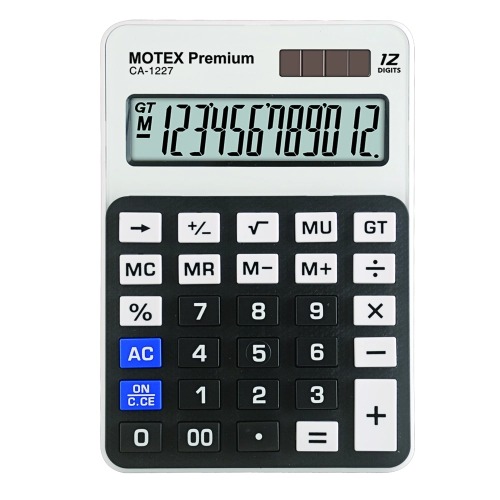 [6073100] CALCULADORA PREMIUM DE ESCRITORIO CA1227 - 12 DIGITOS MOTEX