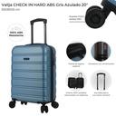 VALIJA CARRY ON CHECK IN HARD ABS AZUL 20"