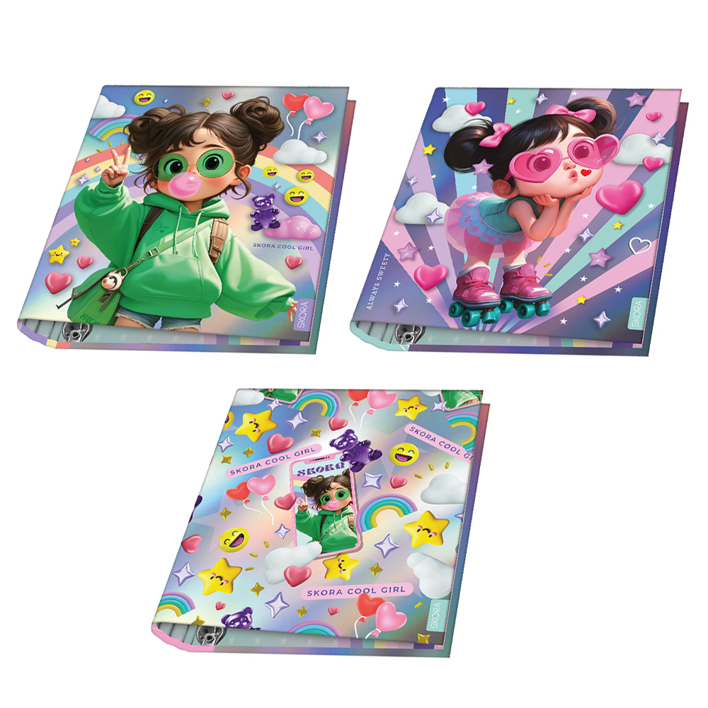 [642023] CARPETA ESCOLAR 3X40 NENAS COOL SKORA