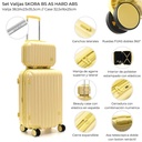 SET VALIJAS SKORA BS AS HARDS ABS AMARILLO CARRY ON 20" +  BEAUTY