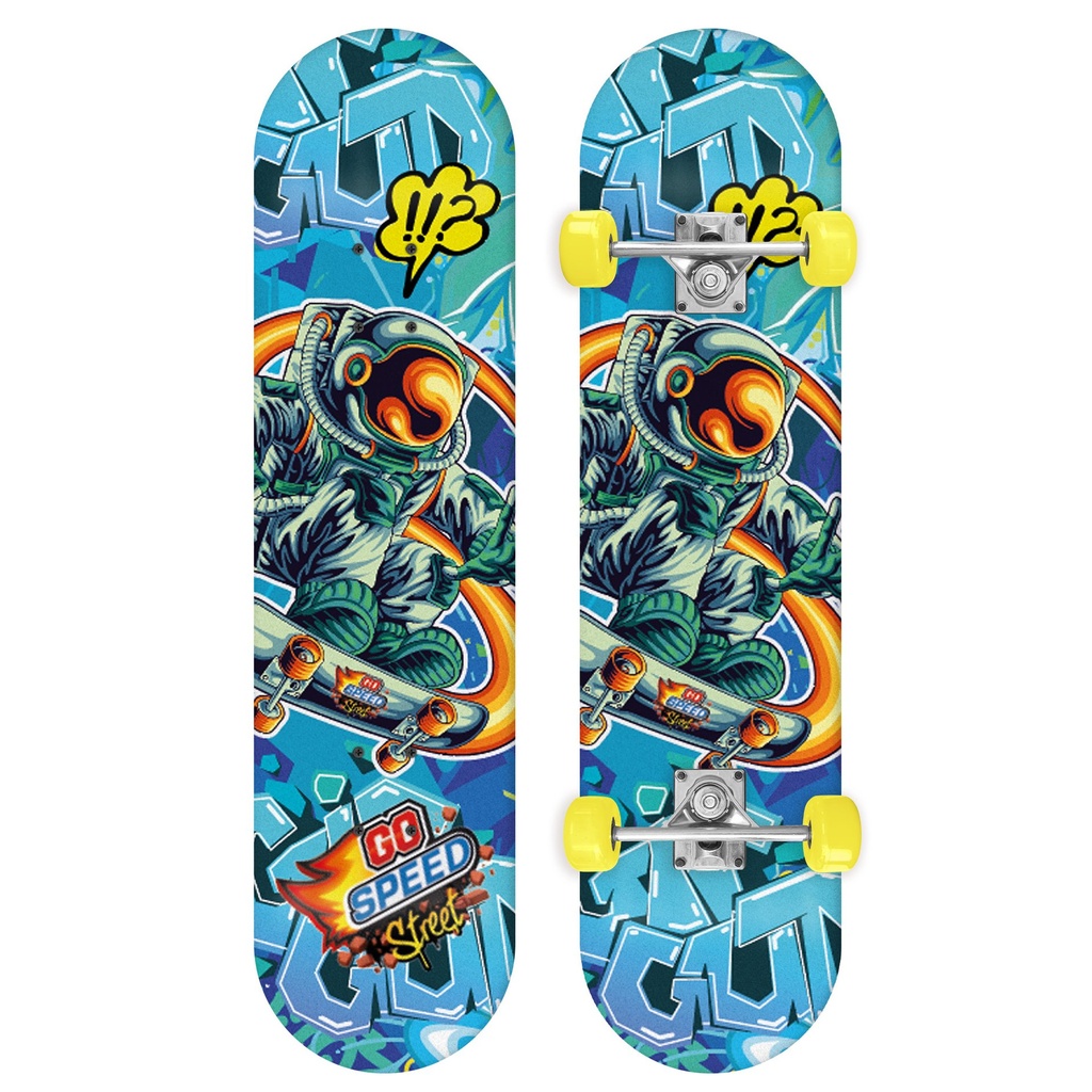 [8110124] SKATE GO SPEED STREET GRAFITTI CON LIJA TRCK METALICO 79x20 CM 45KG