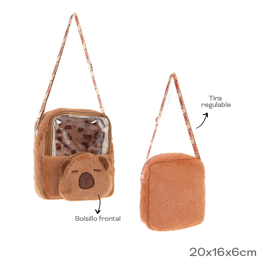 CARTERITA PELUCHE CAPYBARA  INFANTIL TRENDY