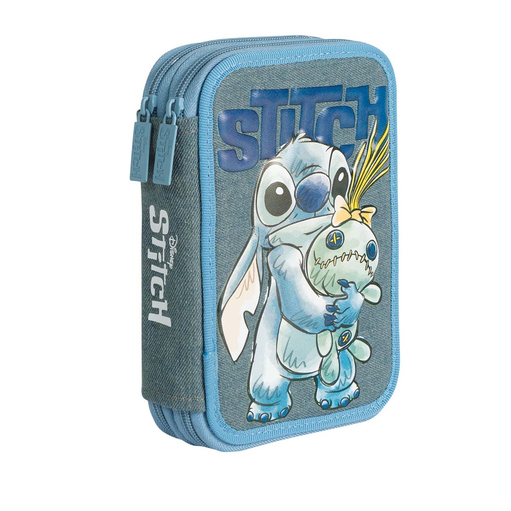 CARTUCHERA 2 PISOS STITCH MOOVING