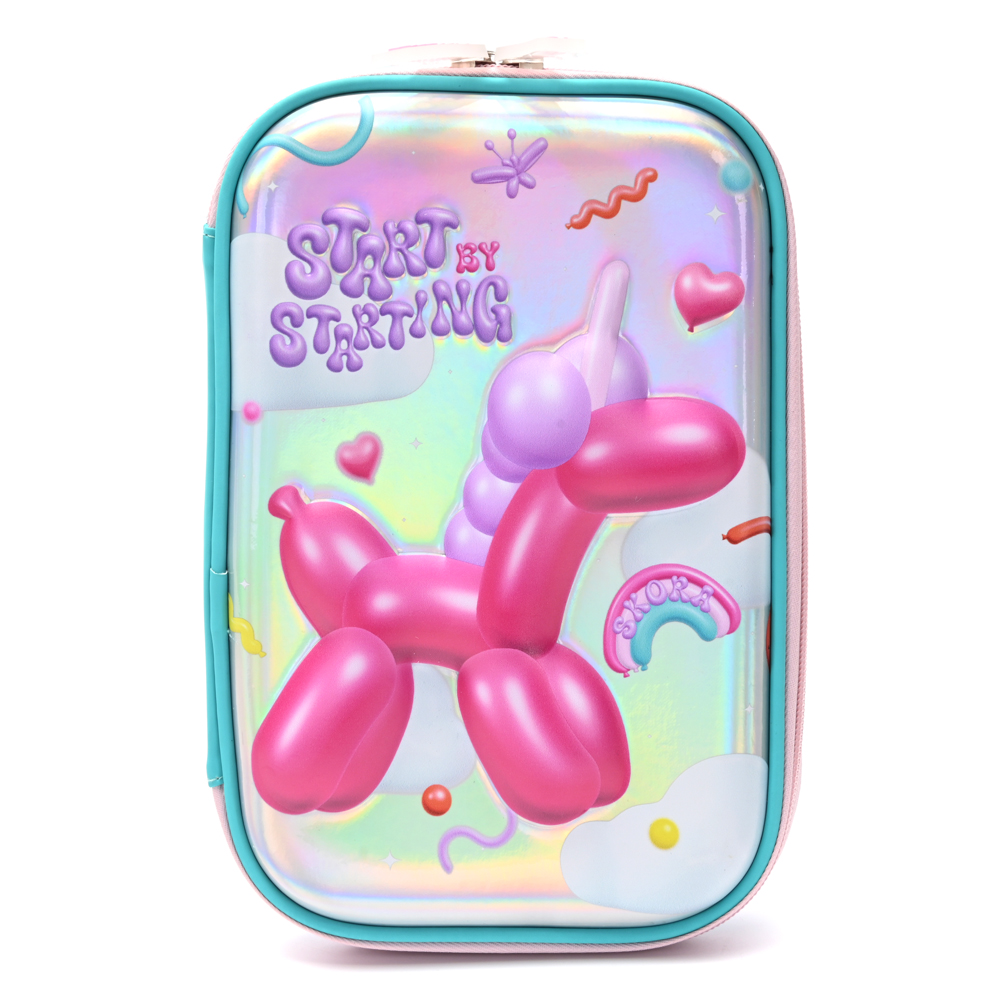 [843156] CARTUCHERA CANOPLA 1 PISO THINK HAPPY LETTERING 22x16x4 CM SKORA