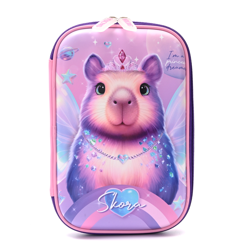 [843157] CARTUCHERA CANOPLA 1 PISO THINK HAPPY PETS 22x16x4 CM SKORA