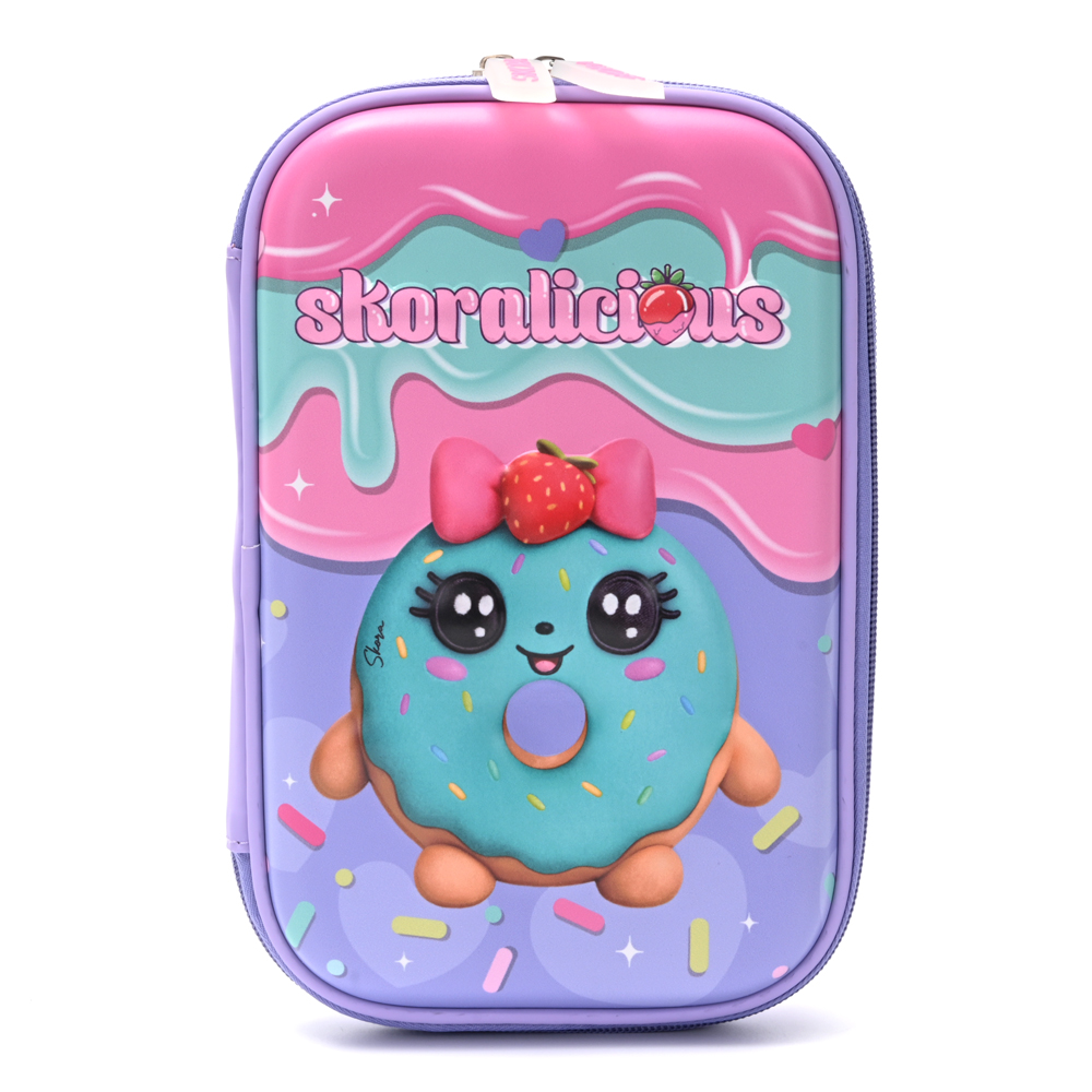 CARTUCHERA CANOPLA 1 PISO THINK HAPPY TEEN KAWAII 22x16x4 CM SKORA