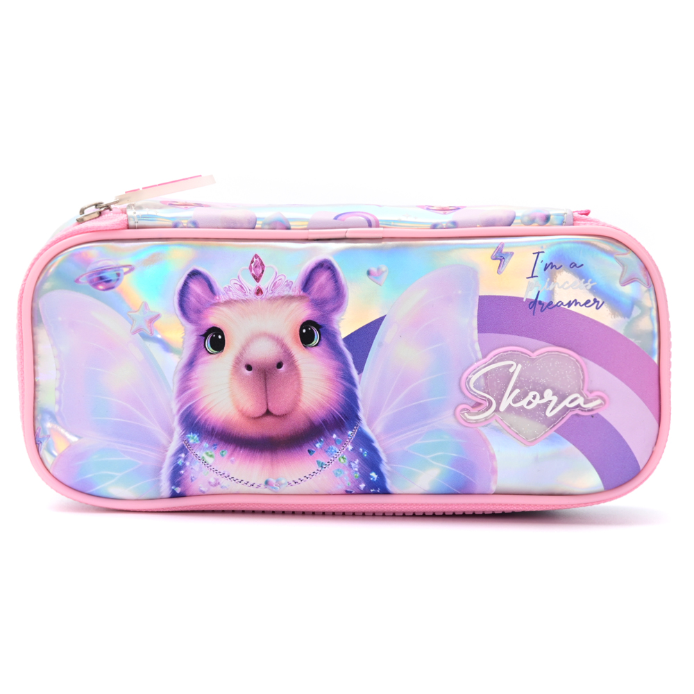 [843186] CARTUCHERA RECTANGULAR 1 CIERRE THINK HAPPY PETS 21x9x5 CM SKORA