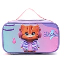 CARTUCHERA RECTANGULAR CON SOLAPA 2 CIERRES THINK HAPPY SKORA
