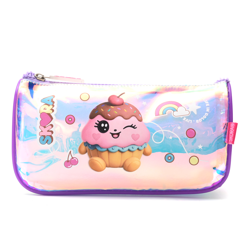 [843189] CARTUCHERA RECTANGULAR THINK HAPPY TEEN KAWAII 20x10x6,5 CM SKORA