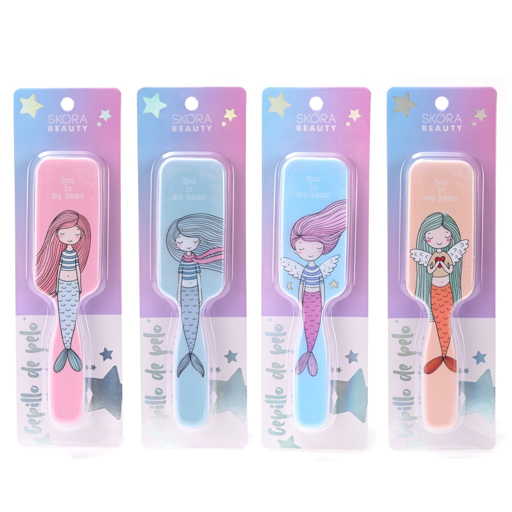 [843689] CEPILLO DE PELO RECTANGULAR CON SIRENAS SKORA
