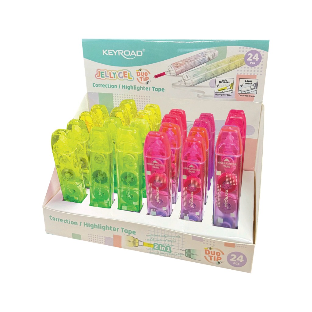 [6KR990116] CINTA CORRECTORA + CINTA RESALTADOR 2 EN 1