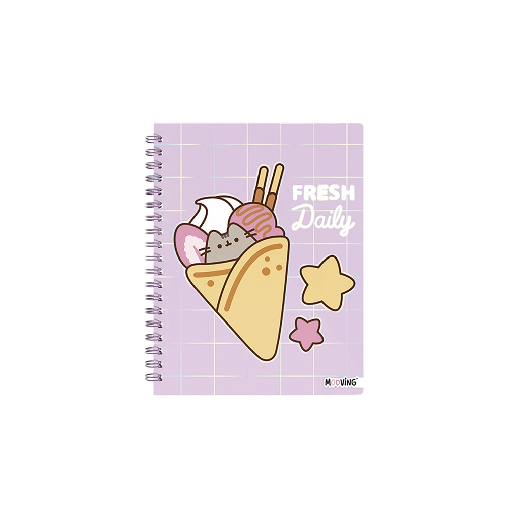 CUADERNO 16x21 ESPIRAL T/D 80HJS PUSHEEN MOOVING