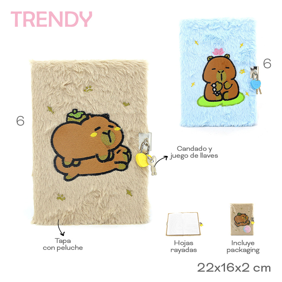 DIARIO INTIMO CAPYBARA TRENDY